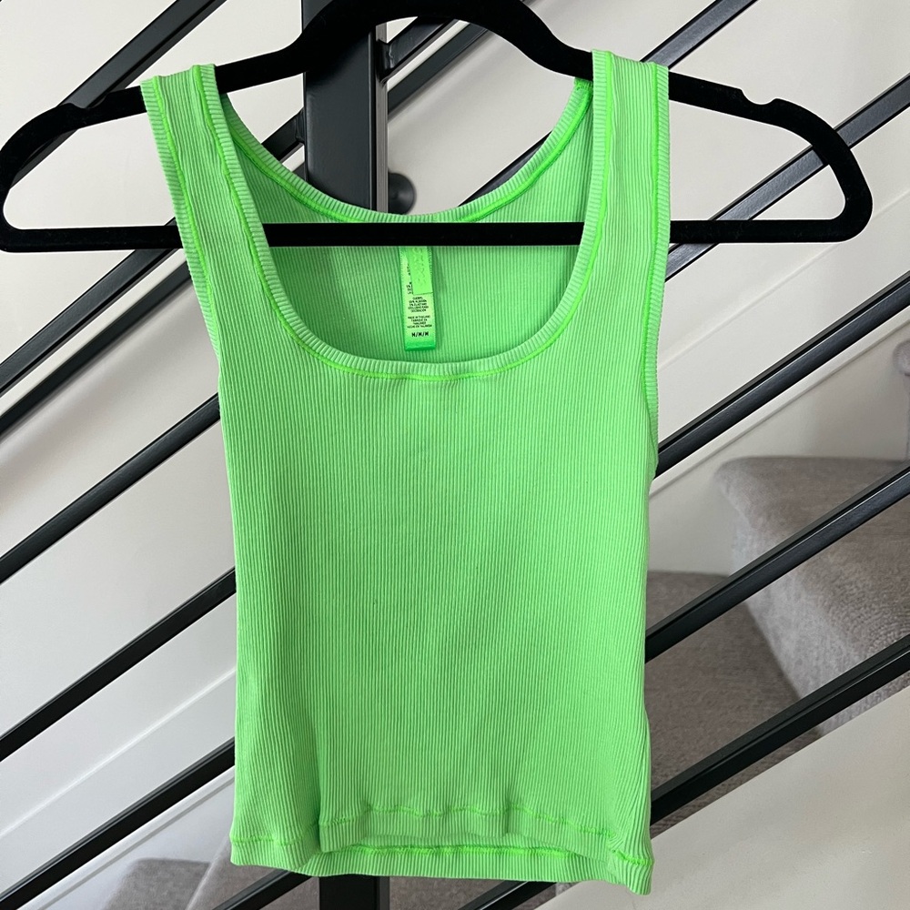 Lime Green Soft Lounge SKIMS Tank
